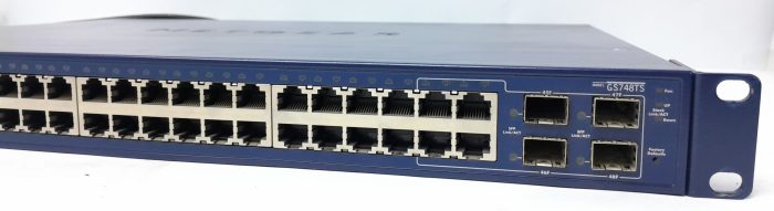 Netgear 48 Port Gigabit Stackable Smart Switch Prosafe GS748TS With Netgear AGM731F Connector - Image 6