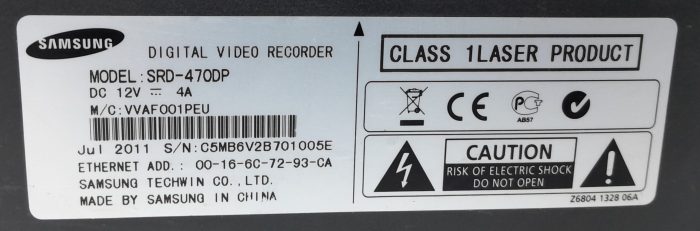 Samsung 4 Channels CCTV DVR SRD-470DP - Image 3