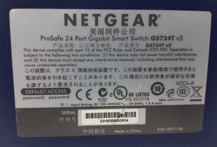 Netgear Gigabit Smart Switch 24 Port Prosafe GS724T v3 - Image 3