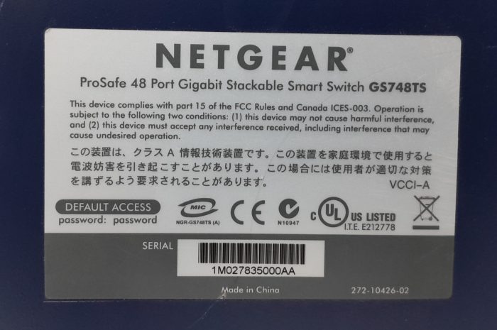 Netgear 48 Port Gigabit Stackable Smart Switch With 4 SFP Port Prosafe GS748TS - Image 3
