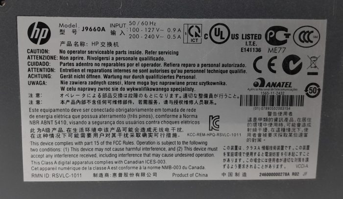 HP 48 Port Gigabit Switch V1810-48G J9660A - Image 3