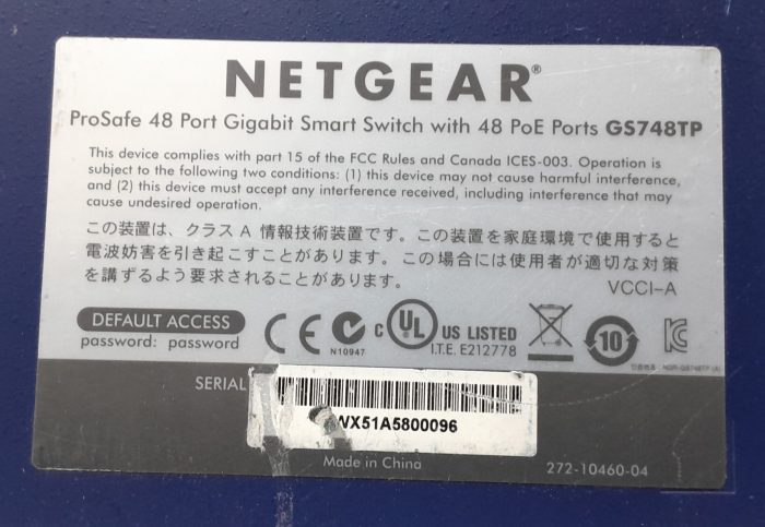 Netgear 48 Gigabit Smart Switch With 48 PoE Ports Prosafe GS748TP - Image 3