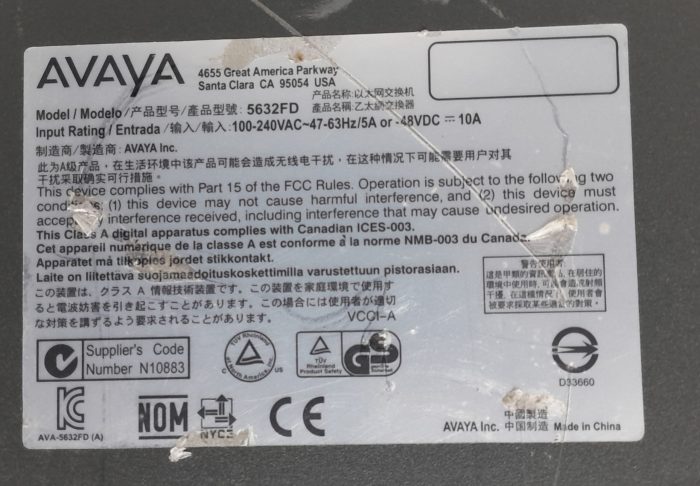 Avaya Ethernet Routing Swicth 5632FD - Image 3