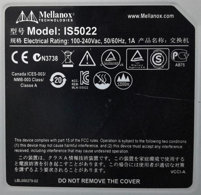Mellanox Switch 8 Ports IS5022 - Image 3