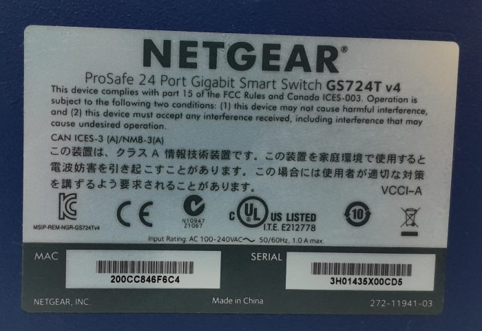 Netgear 24 Port Gigabit Smart Switch Prosafe GS724T v4 - Image 3