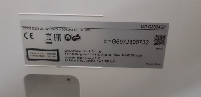 Ricoh MP C3004 A4 A3 Colour Laser Multifunction Printer Scanner Copier - Image 7