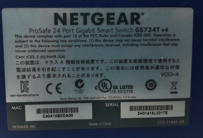 Netgear 24 Port Gigabit Smart Switch Prosafe GS724T v4 - Image 3