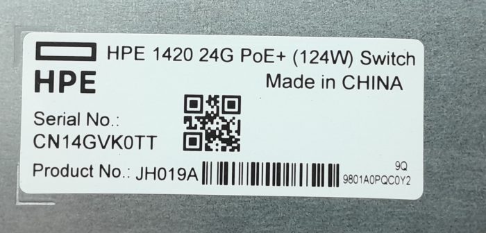 HPE 24G PoE+ (124W) Switch OfficeConnect 1420 JH019A - Image 3