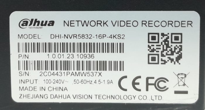 Dajhua Network Video Recorder DHI-NVR5832-16P-4KS2 - Image 3