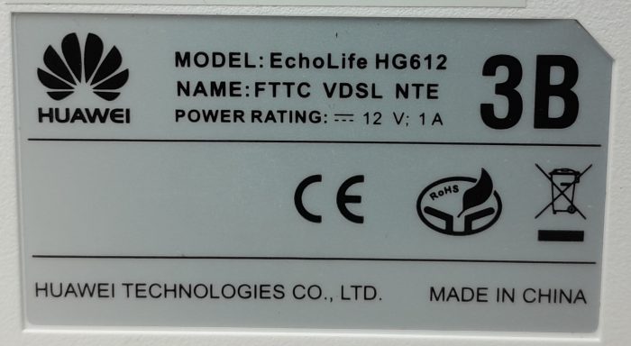 OpenReach BT Modem EchoLife HSG612 3B - Image 3