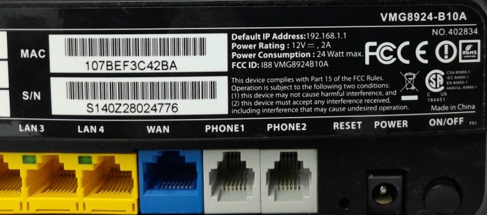 ZyXEL Gigabit Ethernet Dual Band Wireless Router VMG8924-B10A - Image 3