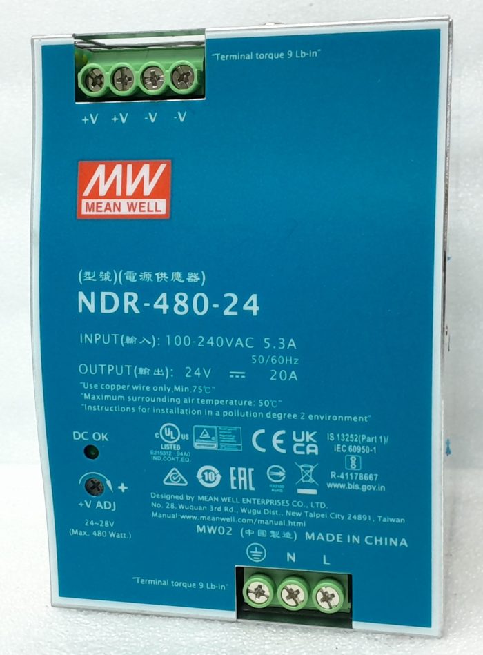 Mean Well 24V Power Supply Unit NDR-480-24 - Image 2