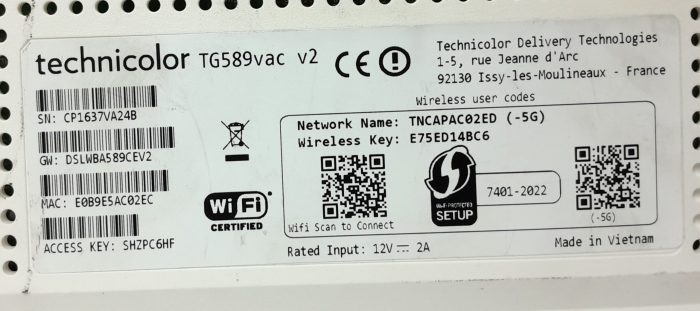 Technicolor Wireless Router TG589vac v2 - Image 3