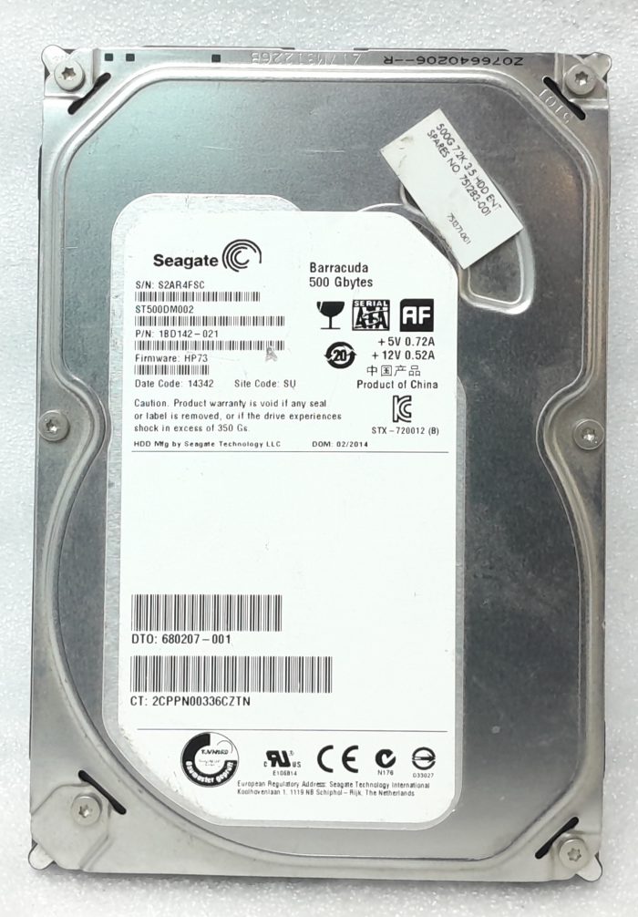 Seagate 500GB Hard Drive 500 Gbytes 680207-001 - Image 2