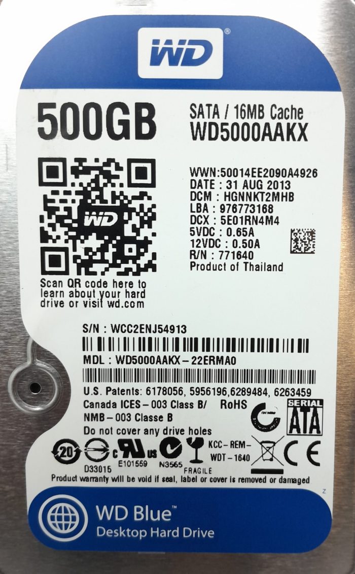WD Blue 500GB Desktop Hard Drive WD5000AAKX - Image 3
