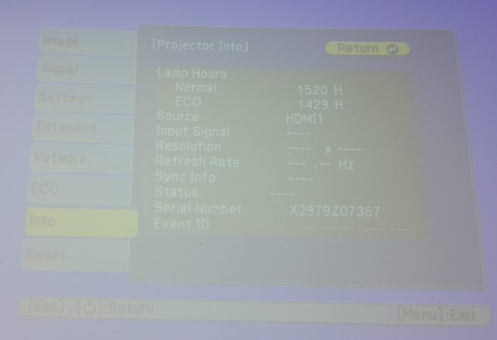 Epson HDMI VGA Projector with 2949 Lamp Hours Used EB-685Wi H741B - Image 2
