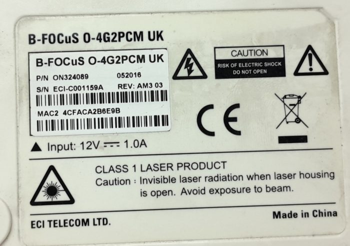 B-FOCuS Fibre Modem 0-4G2PCM UK - Image 3