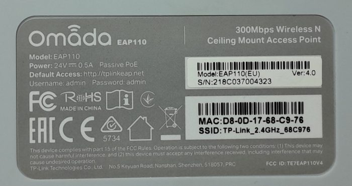 TP-Link Wireless Access Point EAP110 - Image 3