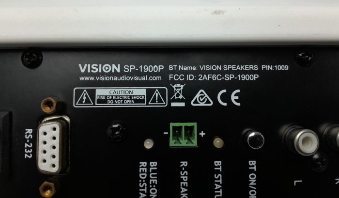 Vision Bluetooth Speakers (Pair) SP-1900P - Image 3