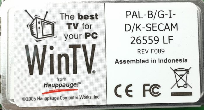 Hauppaugel TV Tuner Card 260000-04 LF - Image 3