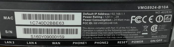 ZyXEL Gigabit Ethernet Dual Band Wireless Router VMG8924-B10A - Image 3