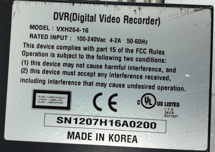 Concept Pro 16 Channels Digital Video Recorder H264 VXH264-16 - Image 3