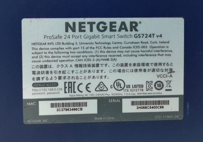 Netgear 24 Port Gigabit Smart Switch Prosafe GS724T v4 - Image 3