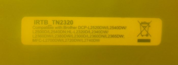 Black Toner Cartridge IRTB TN2320 - Image 3