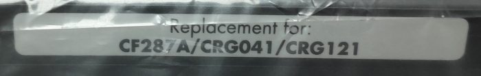 Black Toner Cartridge CF287A/CRG041/CRG121 - Image 3