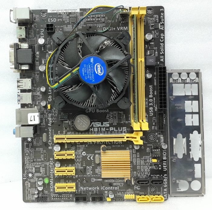 Asus Motherboard Intel i3-4170 With I/O Shield H81M-PLUS LGA1150 DDR3 MICRO ATX - Image 2