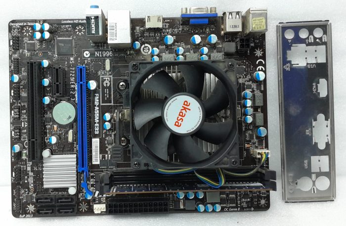 MSI Motherboard AMD A4-5300 With I/O Shield FM2-A55M-E33 FM2 DDR3 MICRO ATX - Image 2