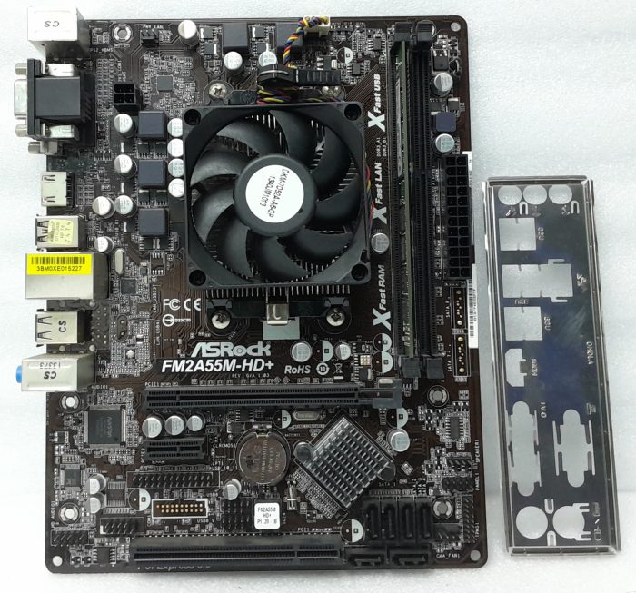 Asrock Motherboard AMD A4-5300 With I/O Shield FM2A55M-HD+ AM4 DDR3 MICRO ATX - Image 2