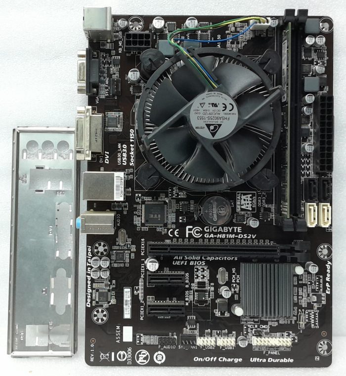Gigabyte Motherboard Intel i5-4460 With I/O Shield GA-H81M-DS2V LGA1150 DDR3 MICRO ATX - Image 2