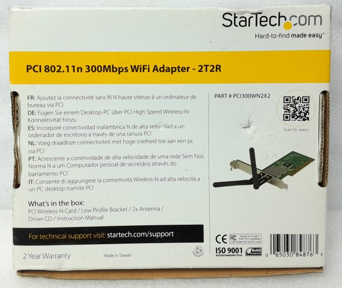 Startech .com PCI 802.11n 300Mbps WiFi Adapter 2T2R PCI300WN2X2 - Image 3