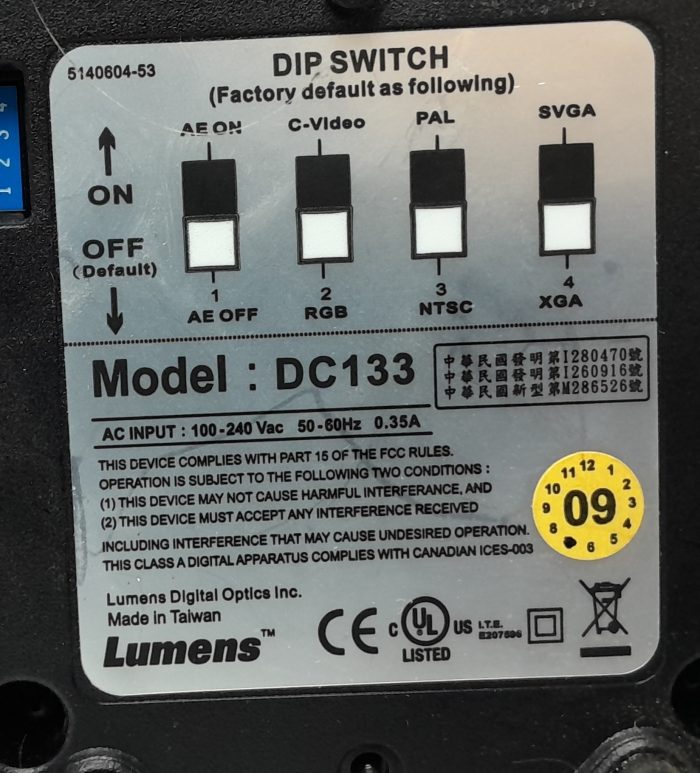 Lumens Document Digital Zoom Camera Visual Presenter DC133 - Image 3