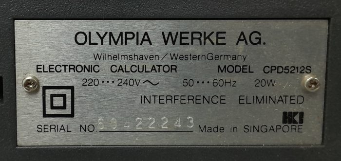 Olympia Electronic Calculator CPD5212 S - Image 3