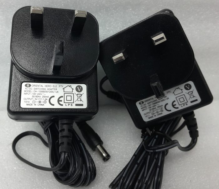 Oriental Hero 5v Power Adapter OH-1006B0501200U-UK - Joblot x2 - Image 4