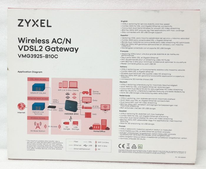 ZyXEL Wireless AC/N VDSL2 Gateway Router VMG3925-B10C - Image 3