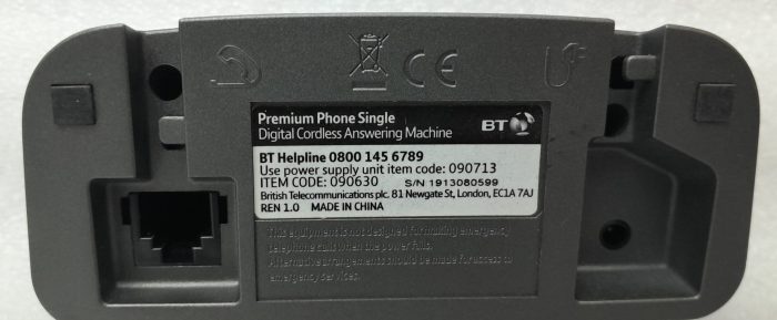 BT Handset & Digital Cordless Answering Machine 090713 & 090630 - Image 3
