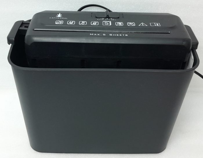 Cathedral 5 Sheet 12L Bin Paper Shredder SHSC5 - Image 7