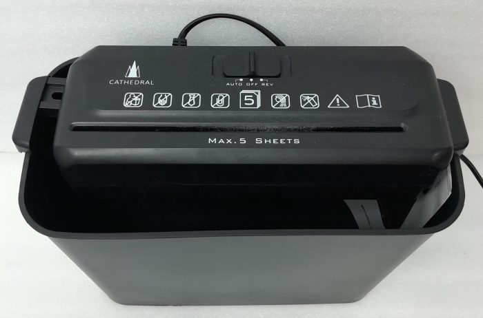 Cathedral 5 Sheet 12L Bin Paper Shredder SHSC5 - Image 6
