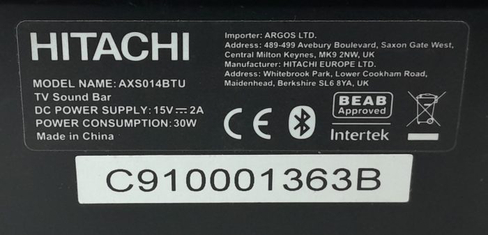 Hitachi TV Sound Bar AXS014BTU - Image 3