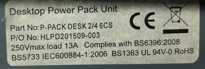 Desktop Power Pack Unit P-PACK DESK 2/4 6CS - Image 3