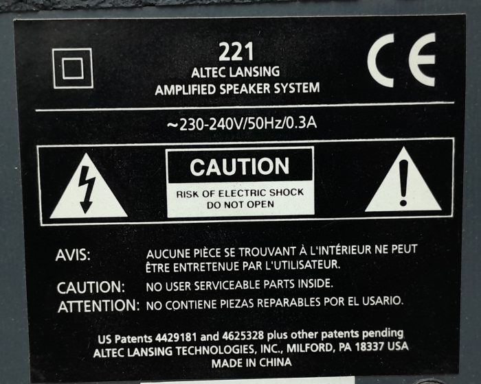 Altec Lansing Amplified Speaker System With Subwoofer 221 - Image 3