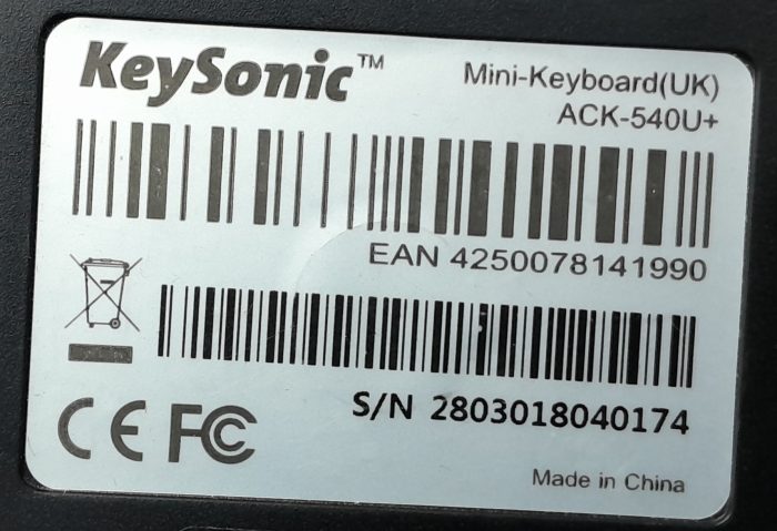 Keysonic Mini Keyboards with Touchpad ACK-540U+ - Joblot x9 - Image 3
