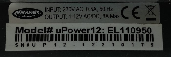 Benchmark Adjustable AC/DC 1-12V Power Supply Unit uPower12 EL110950 - Image 3