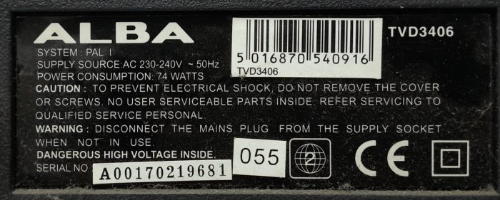 Alba 14" TV with DVD Player TVD3406 - Image 3