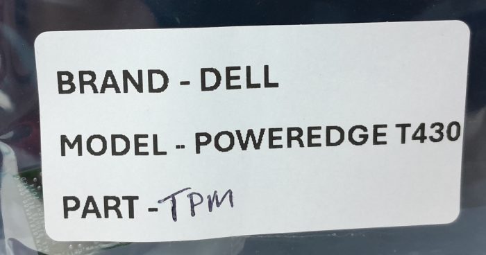 Dell PowerEdge T430 Desktop Trusted Platform Module (TPM) - Image 3