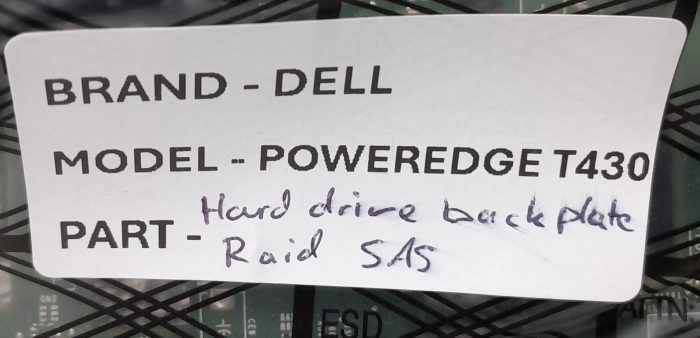 Dell PowerEdge T430 Desktop Hard Drive Back Plate RAID SAS - Image 3