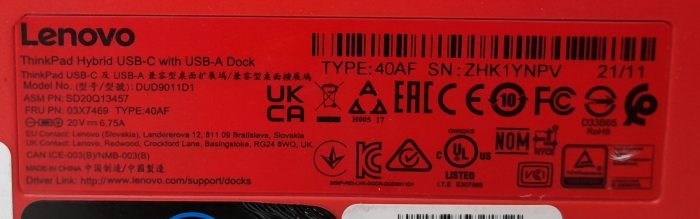 Lenovo Thinkpad Hybrid USB-C With USB-A Dock DUD9011D1 - Image 3